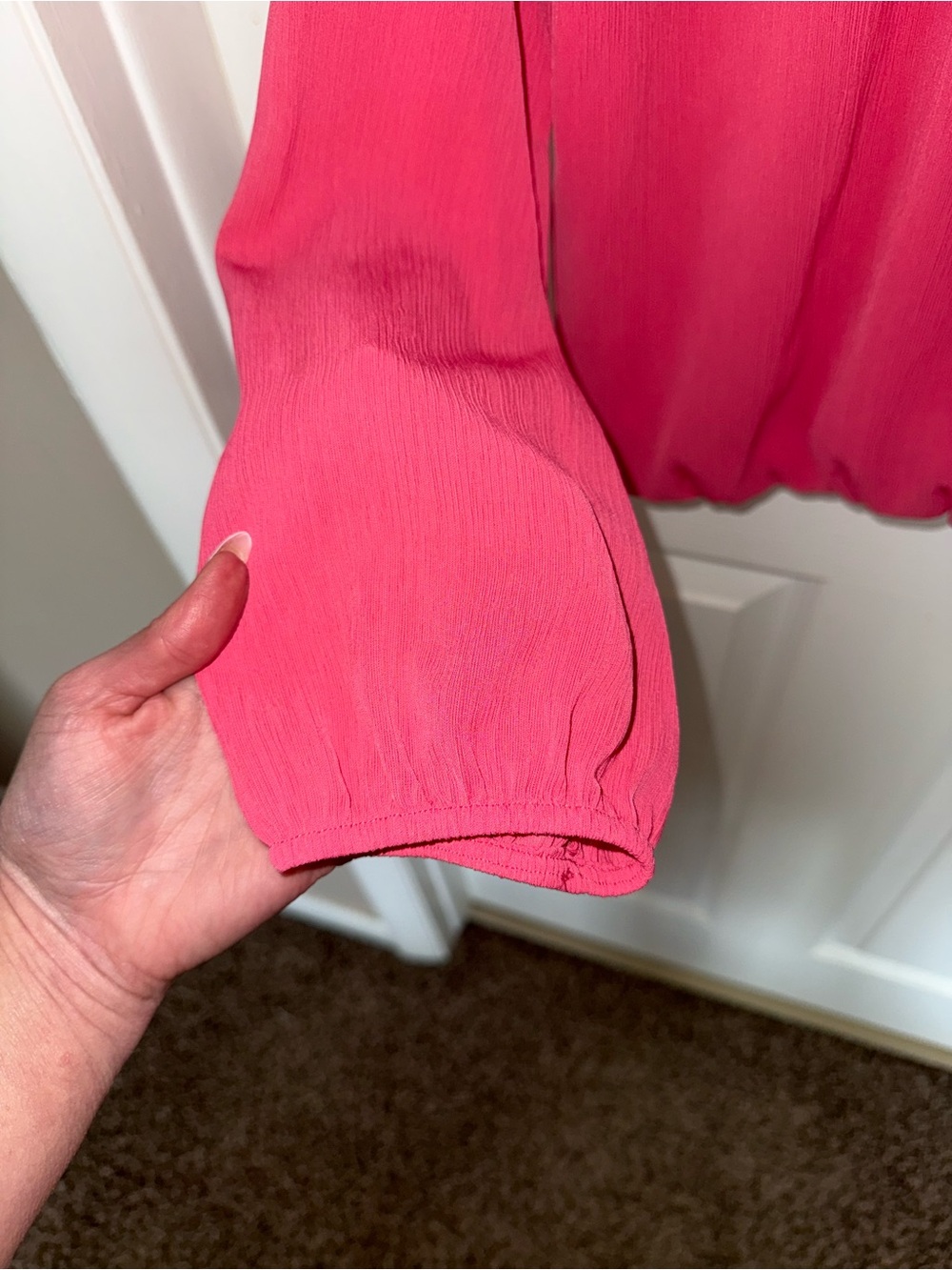 Tommy Hilfiger Raspberry Pink Long-Sleeve Blouse - Picture 4 of 5